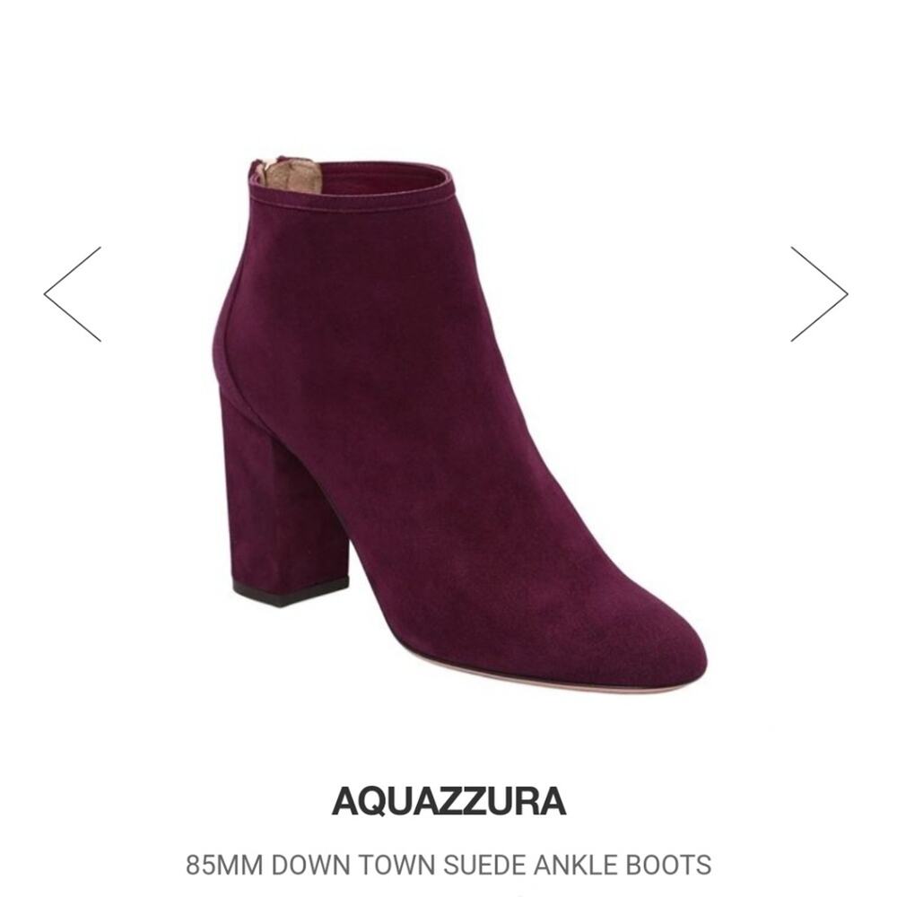 NWOB Aquazzura Firenze Purple Bootie (36)